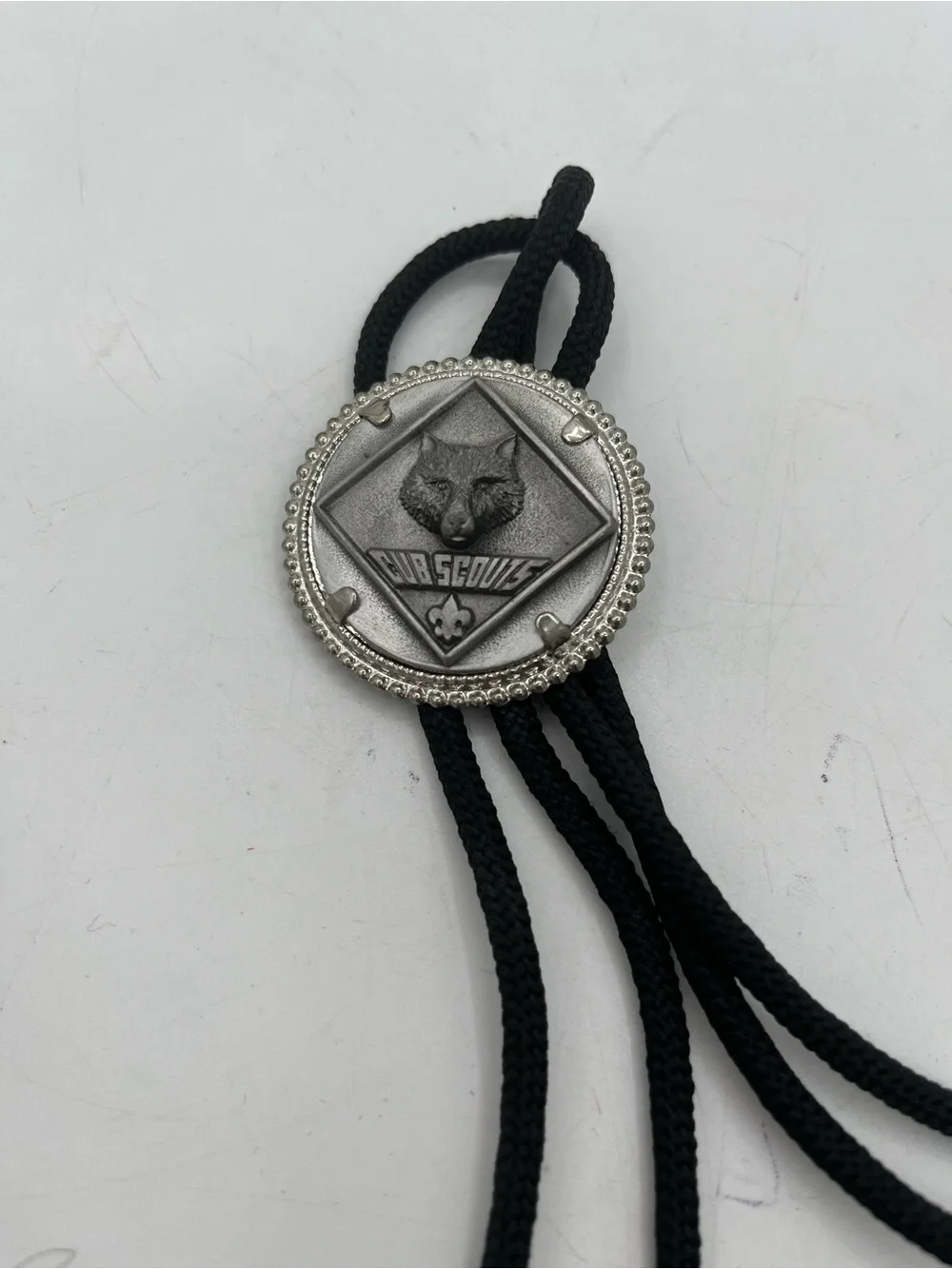 Vintage Boy Scouts of America Cub Scout Black Bolo Tie